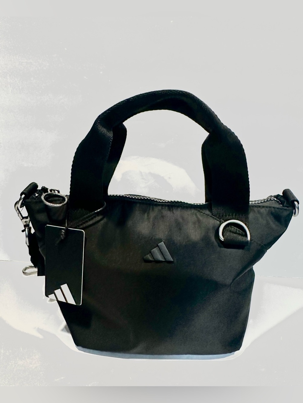 adidas Black Mini Tote with Detachable Shoulder Strap